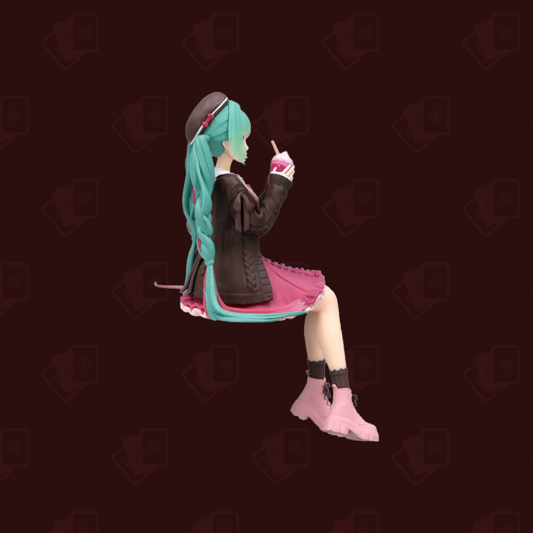 Hatsune Miku Noodle Stopper PVC Statue Autumn Date Pink Color Ver. 14 cm