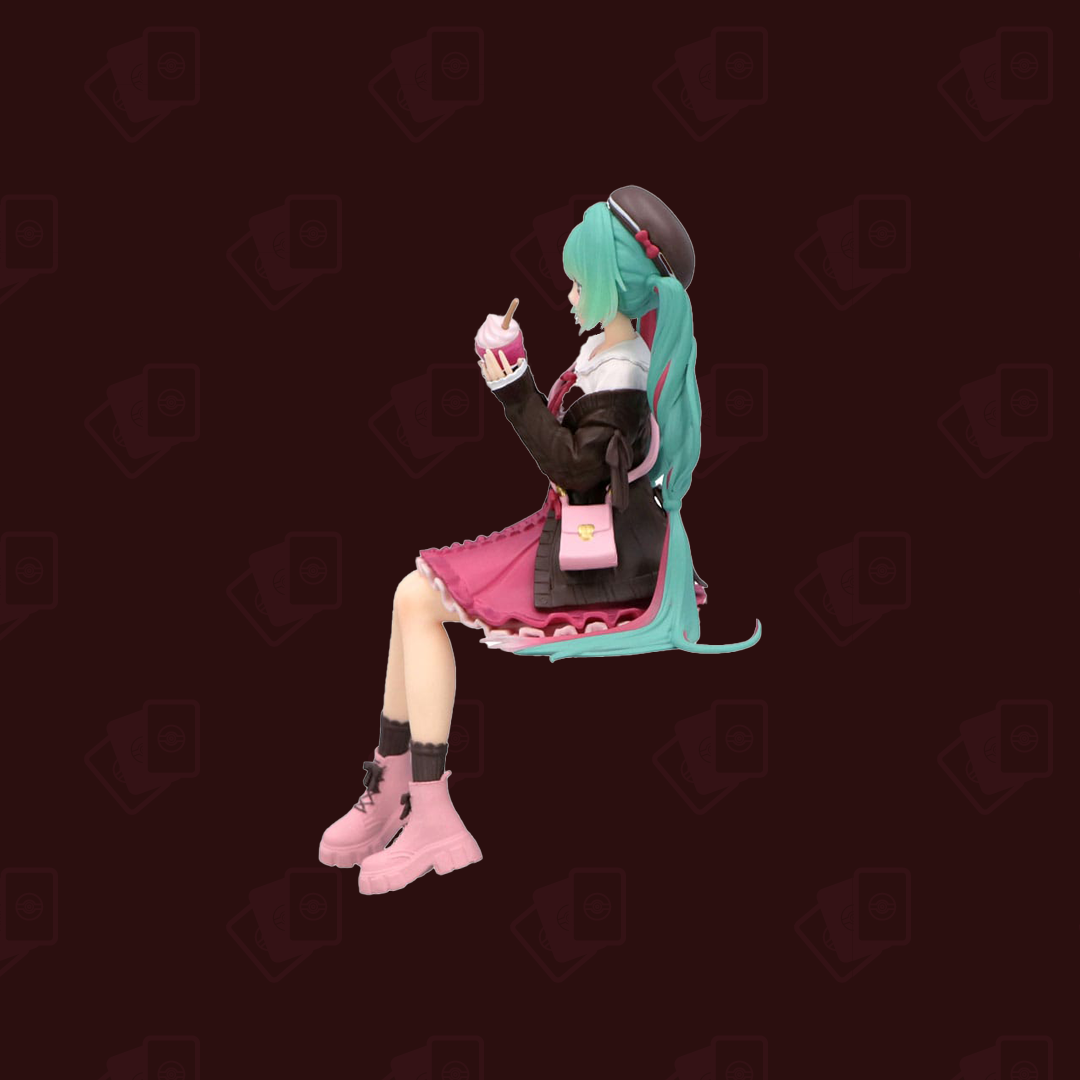 Hatsune Miku Noodle Stopper PVC Statue Autumn Date Pink Color Ver. 14 cm
